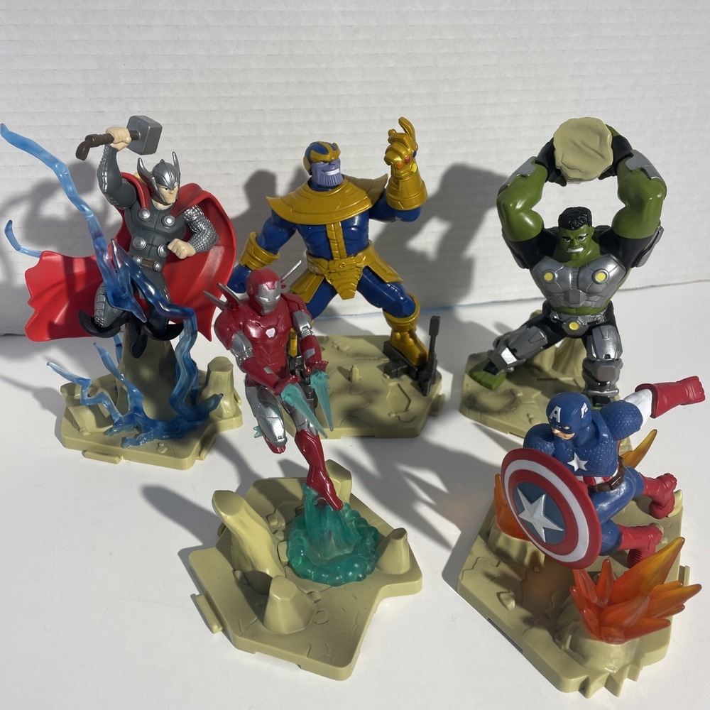 Marvel Avengers Zoteki Connect Create Diorama Lot Of 5